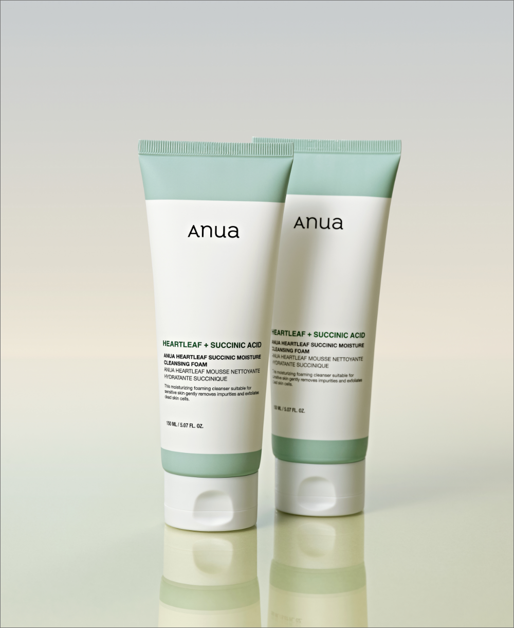 Anua Heartleaf Succinic Moisture Cleansing Foam 150ml / 5.07 fl. oz. 아누아 어성초 석시닉 모이스처 클렌징 폼 150ml / 5.07 fl. oz.