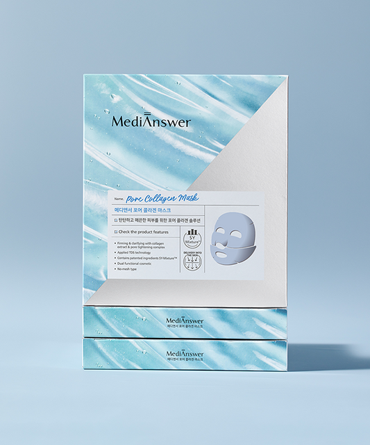 MediAnswer Pore Collagen Mask Sheet ๋ฉ๋์ค์ ํฌ์ด ์ฝ๋ผ๊ฒ ๋ง์คํฌ