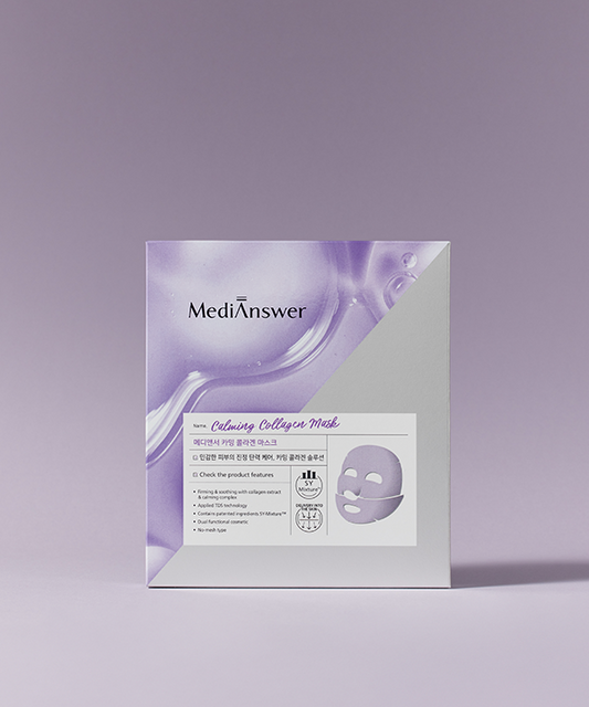 MediAnswer Calming Collagen Mask Sheet ๋ฉ๋์ค์ ์นด๋ฐ ์ฝ๋ผ๊ฒ ๋ง์คํฌ
