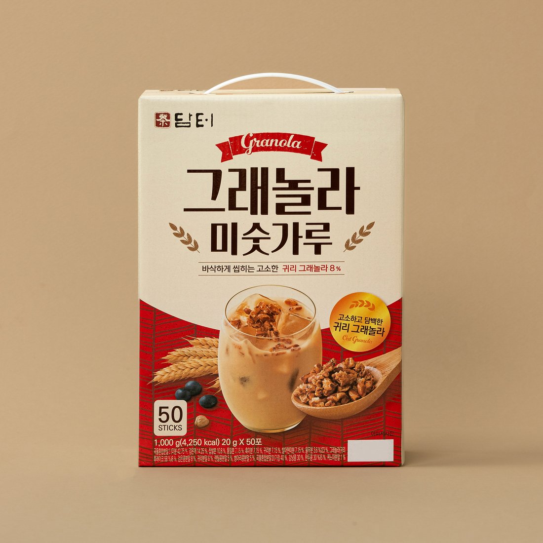 담터 그래놀라 미숫가루 20g X 50포 Damtuh Granola Misugaru Mixed Powder 20g X 50 Sticks