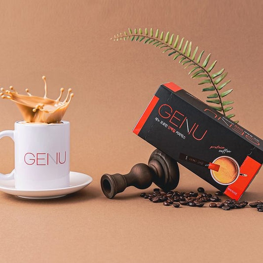 GENU Stevia Protein Coffee Mix ์ ๋ ์คํ
๋น์ ๋จ๋ฐฑ์ง ์ปคํผ๋ฏน์ค ์ค๋ฆฌ์ง๋