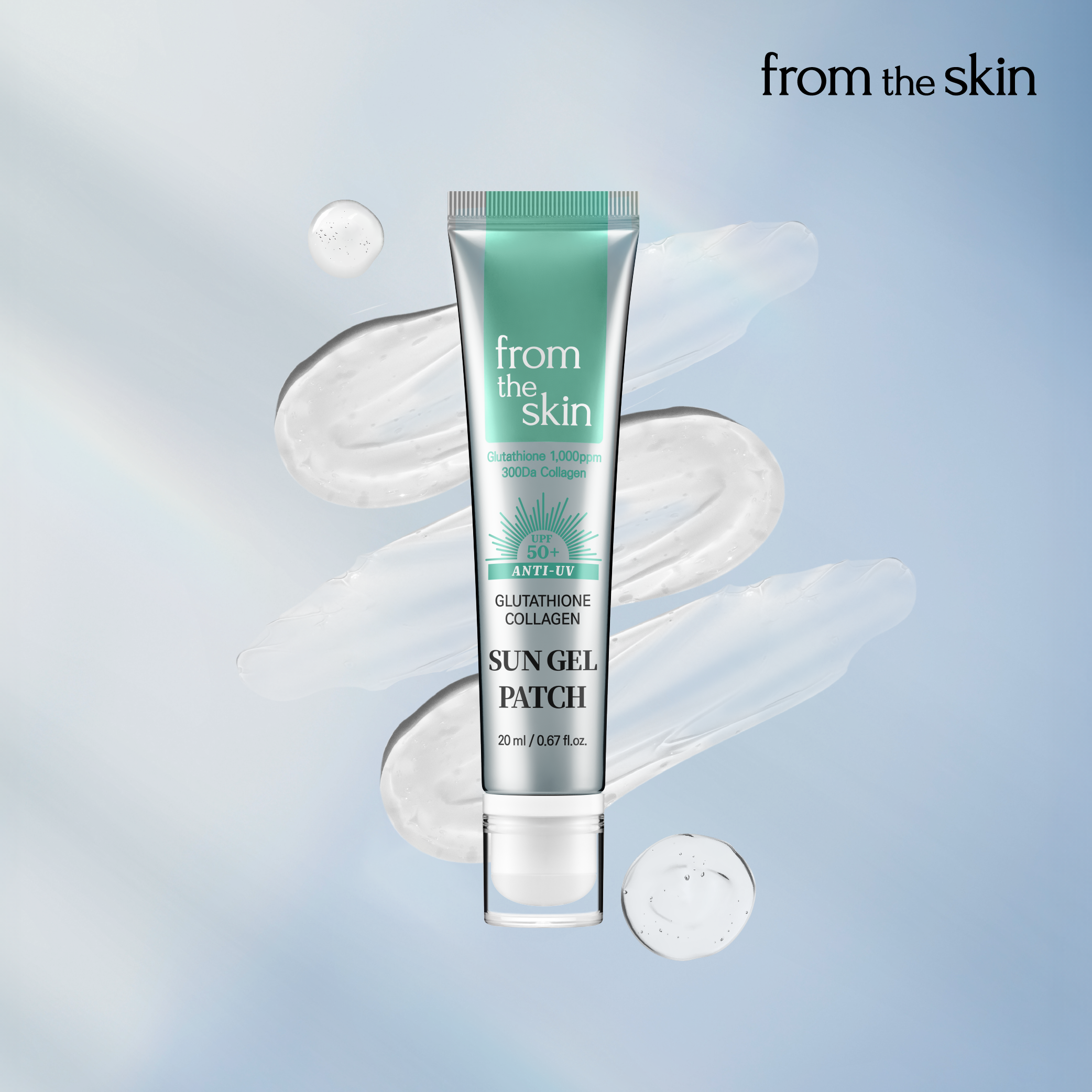 바르는 골프패치 From the Skin Anti UV Glutathione Collagen Sun Gel Patch 20ml