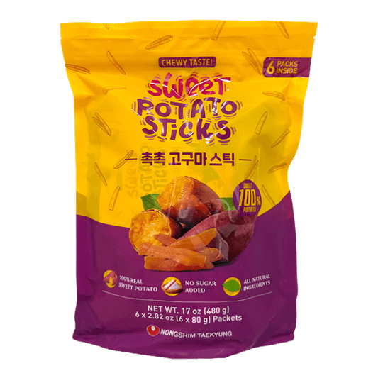 Nongshim Sweet Potato Sticks 2.82 oz X 6 Packets ๋์ฌ ๊ณ ๊ตฌ๋ง ๋ง๋ญ์ด 2.82 oz X 6 Packets