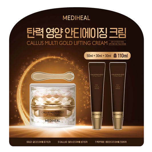 Mediheal Callus Multi Gold Lifting Cream 110ml (50ml+30ml+30ml) ๋ฉ๋ํ ์บ๋ฌ์ค ๋ฉํฐ ๊ณจ๋ ๋ฆฌํํ
 ํฌ๋ฆผ 110ml (50ml+30ml+30ml)