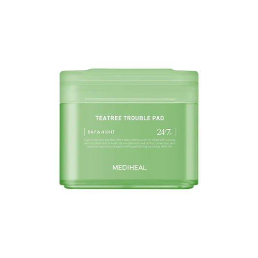 MEDIHEAL TEATREE TROUBLE PAD 100 PADS ๋ฉ๋ํ ํฐํธ๋ฆฌ ํธ๋ฌ๋ธ ํจ๋ 100ํจ๋