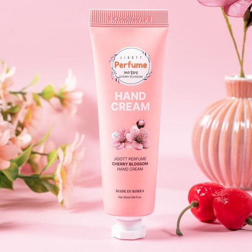 Jigott Perfume Assorted Hand Cream Set of 5 50ml / 1.69 fl.oz 지고트 퍼퓸 핸드크림 5종 50ml (Cherry Blossom/White Musk/Orange Citrus/Freesia/Lavender)