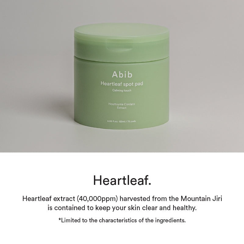 Abib Heartleaf spot pad 5.07 fl.oz. 150ml (80 pads) 아비브 어성초 스팟 패드 카밍터치 80매
