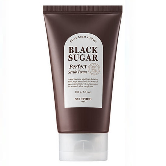 SKINFOOD BLACK SUGAR Perfect Scrub Foam 180g 6.34oz. 스킨푸드 블랙슈가 퍼펙트 스크럽 폼 180g 6.34oz.