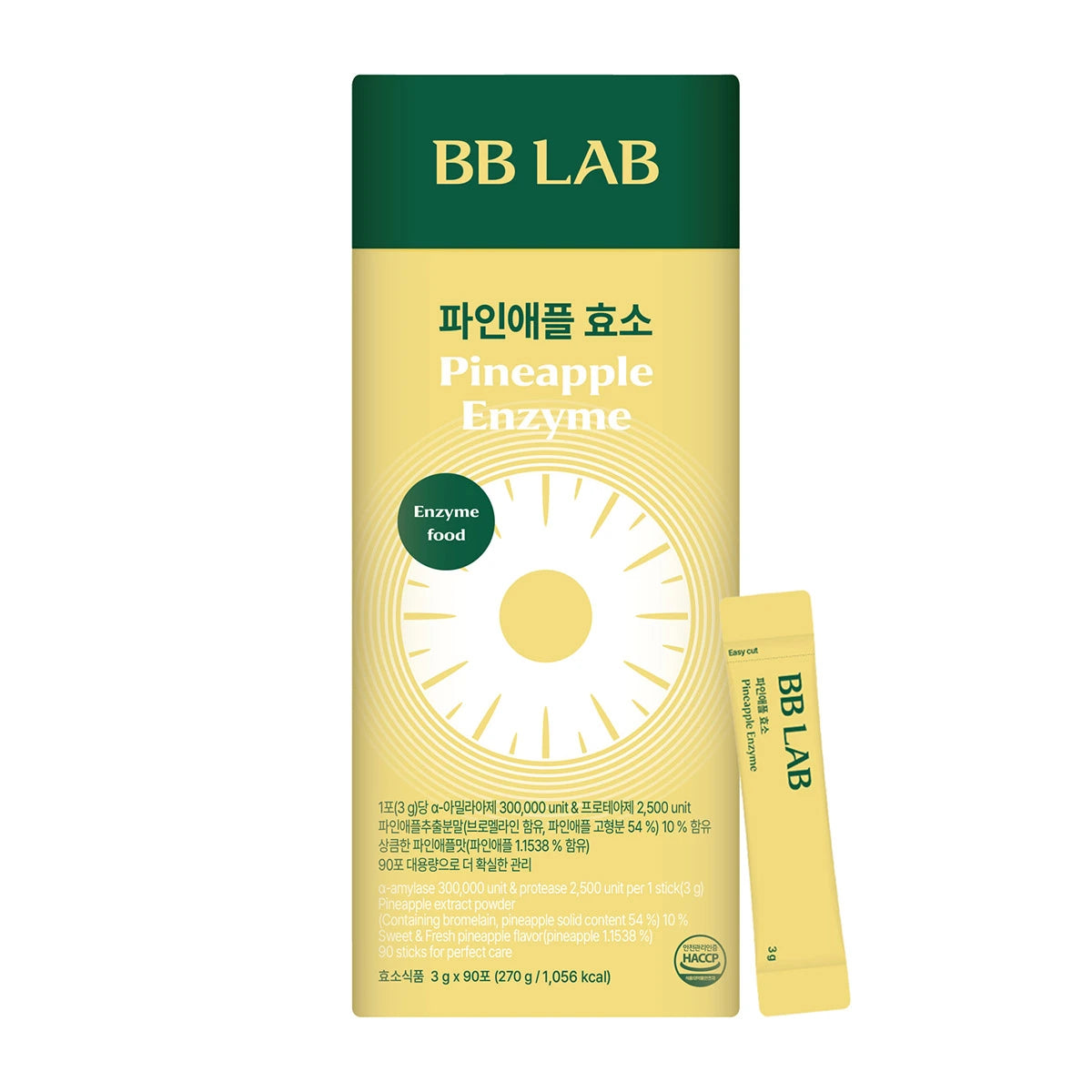 Nutrione BB Lab Pineapple Enzyme 3g x 90ct BB Lab 3g X 90 SUNSHINEMALL KOREA BEAUTY Nutrione BB Lab Pineapple Enzyme 3g x 90ct BB Lab 3g X 90 SUNSHINEMALL KOREA BEAUTY