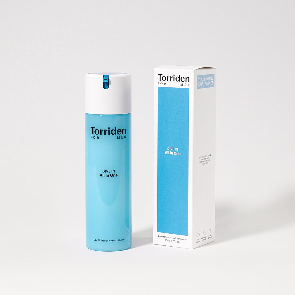 Torriden Dive In For Men Low Molecular Hyaluronic Acid ALL IN ONE 200g + Cleanser 30ml Set 토리든 다이브인 포맨 저분자 히알루론산 올인원 200g + 클렌징폼 30ml 세트