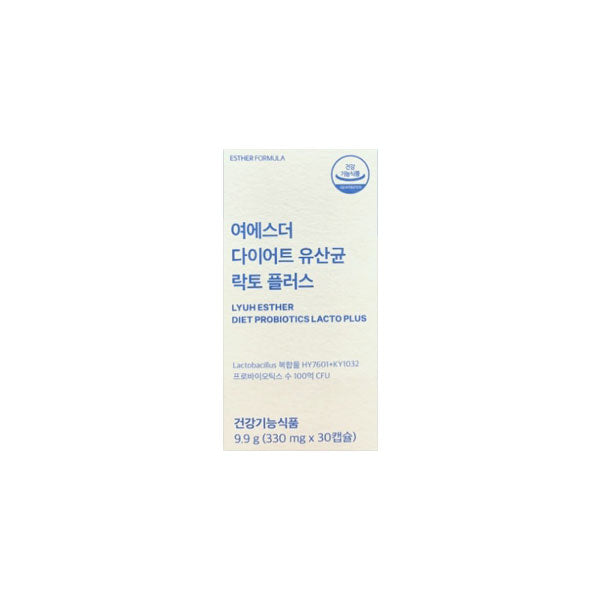 ESTHER FORMULA DIET PROBIOTICS LACTO PLUS 330mg X 30Capsule 에스더포뮬러 다이어트 유산균 락토 플러스 330mg X 30캡슐 뚱보균 잡는 유산균 프로바이오틱스