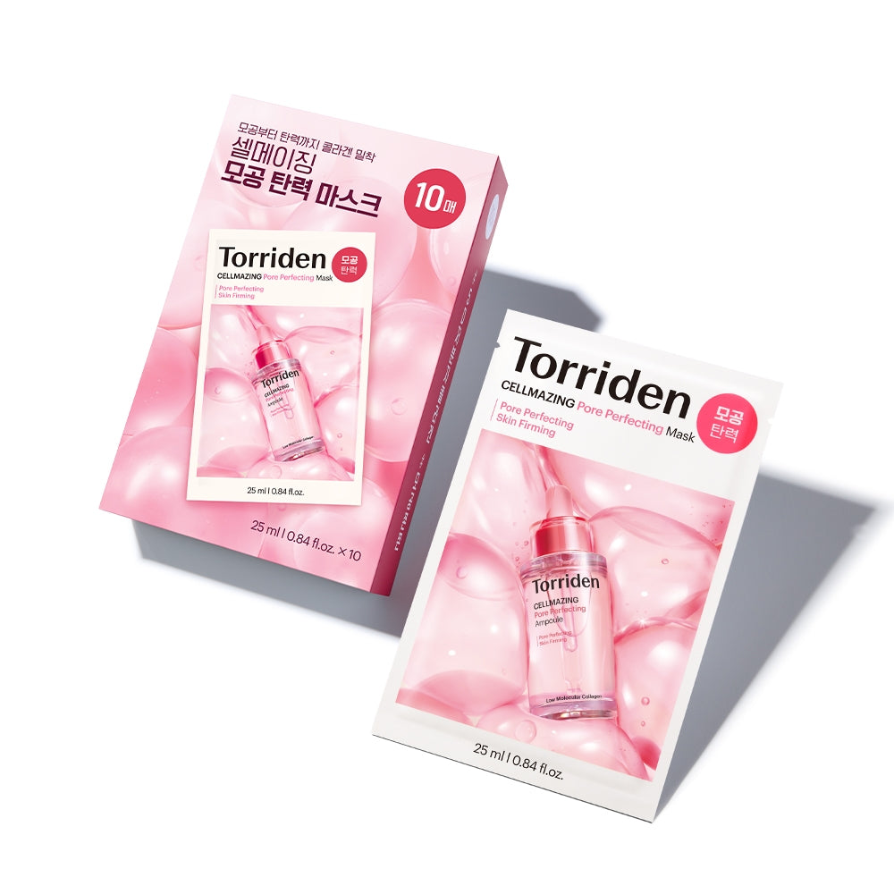 Torriden CELLMAZING Low Molecular Collagen Pore Firming Mask 10 Sheets 토리든 셀메이징 저분자 콜라겐 모공 탄력 마스크 10매입