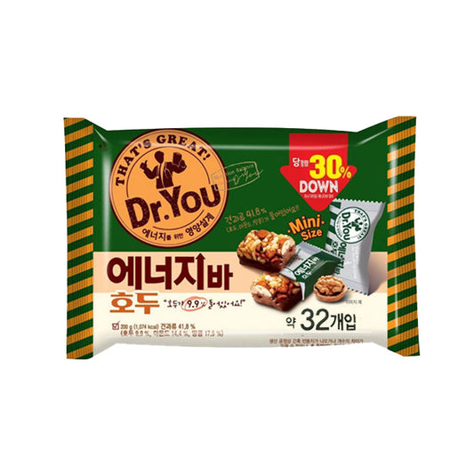 Dr. You Energy Bar Walnut Mini 330g (10.3g x 32ea) / ๋ฅํฐ์  ์๋์ง๋ฐ ํธ๋ ๋ฏธ๋ 330g (10.3g x ์ฝ 32๊ฐ์
)