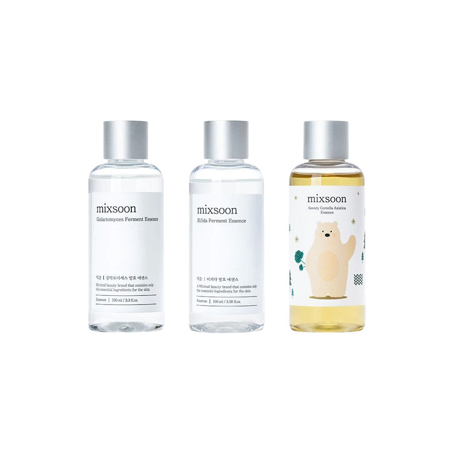 MIXSOON 3 LAYERING ESSENCE (GALACTOMYCES + BIFIDA + CENTELLA) 믹순 에센스 1분 레이어링 세트 (갈락토미세스 + 비피다 + 병풀)