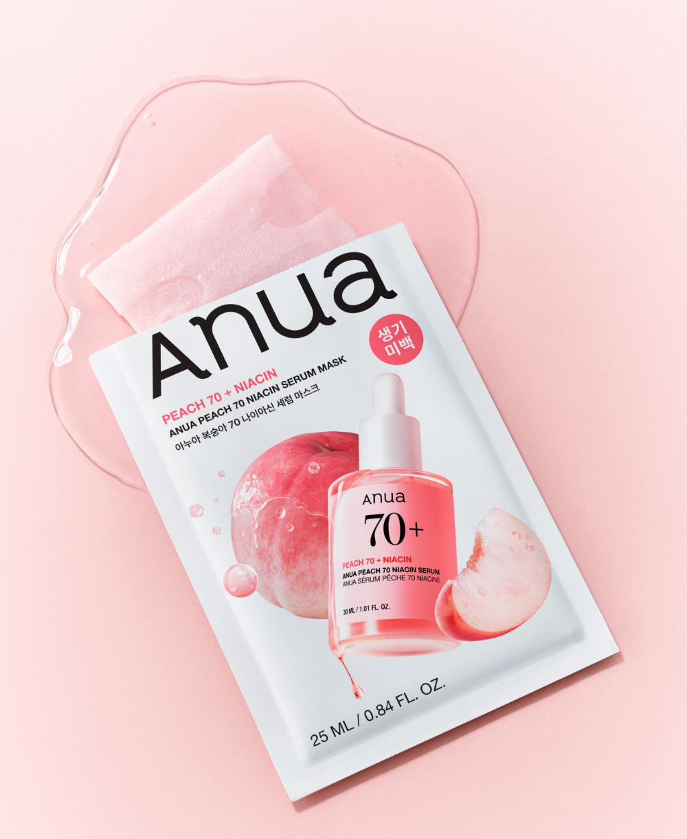 Anua Peach 70 Niacin Serum Mask 10 Sheets 아누아 복숭아 70 나이아신 세럼 마스크 10매입