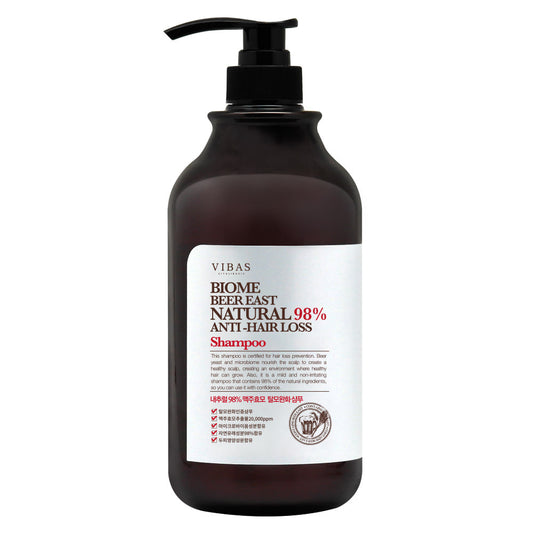 VIBAS Biome Beer Yeast Anti-Hair Loss Shampoo ๋น๋ฐ์ค ๋ฐ์ด์ด ๋งฅ์ฃผํจ๋ชจ ํ๋ชจ์ํ ์ดํธ