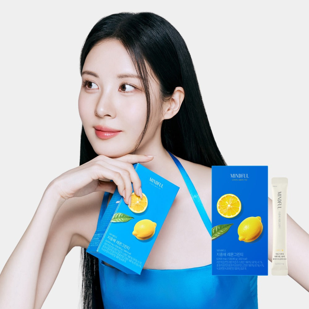 FOODOLOGY MINDFUL Mediterranean Lemon Green Tea 6,000mg x 15 Sticks 푸드올로지 지중해 레몬그린티 6,000mg x 15 Sticks