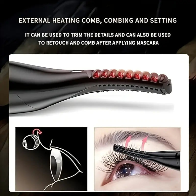 Clip & Comb 2-in-1 Clip Type Heated Lash Curler (USB Rechargeable) 집게형 속눈썹 히팅 컬링기