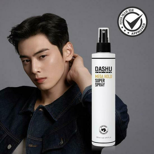DASHU FOR MEN MEGA HOLD SUPER SPRAY ๋ค์ ํฌ๋งจ ๋ฉ๊ฐ ํ๋ ์ํผ ์คํ๋ ์ด