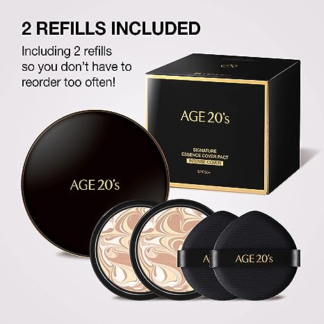 Age20's Signature Essence Cover Pact Intense Cover SPF50+ PA++++ 에이지 투웨니스 시그니처 에센스 커버 팩트 인텐스 커버 SPF50+ PA++++