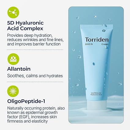 Torriden Dive in low molecular hyaluronic acid cream 80ml 토리든 다이브인 저분자 히알루론산 크림 80ml