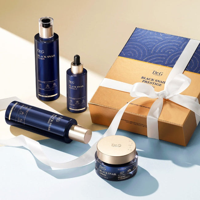 Dr.G Black Snail Prestige 4-Step Full Set (Toner + Ampoule + Emulsion + Cream) 닥터지 블랙 스네일 프레스티지 4종 세트 (토너+에멀전+앰플+크림)