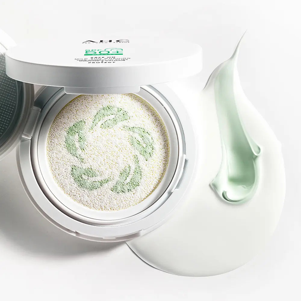 AHC Safe On Mild Sun Cushion SPF50+ PA++++ 25g AHC 세이프온 마일드 선 쿠션 SPF50+ PA++++ 25g