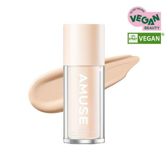 AMUSE Dew Wear Foundation SPF50+ PA++++ 35ml 1.18 fl. oz. + Daisy Sponge 어뮤즈 듀 웨어 파운데이션 SPF50+ PA++++ 35ml 1.18 fl. oz.  + 데이지 퍼프