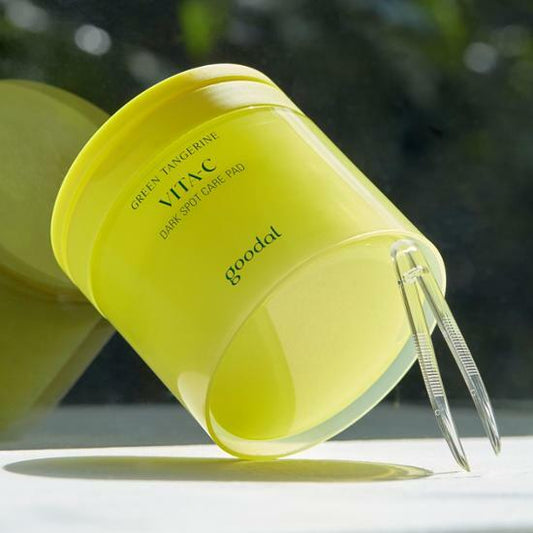 GOODAL Green Tangerine Vita C Dark Spot Care Pad 70 Pads ๊ตฌ๋ฌ ์ฒญ๊ทค ๋นํ์จ ์กํฐ ์ผ์ด ํจ๋ 70ํจ๋