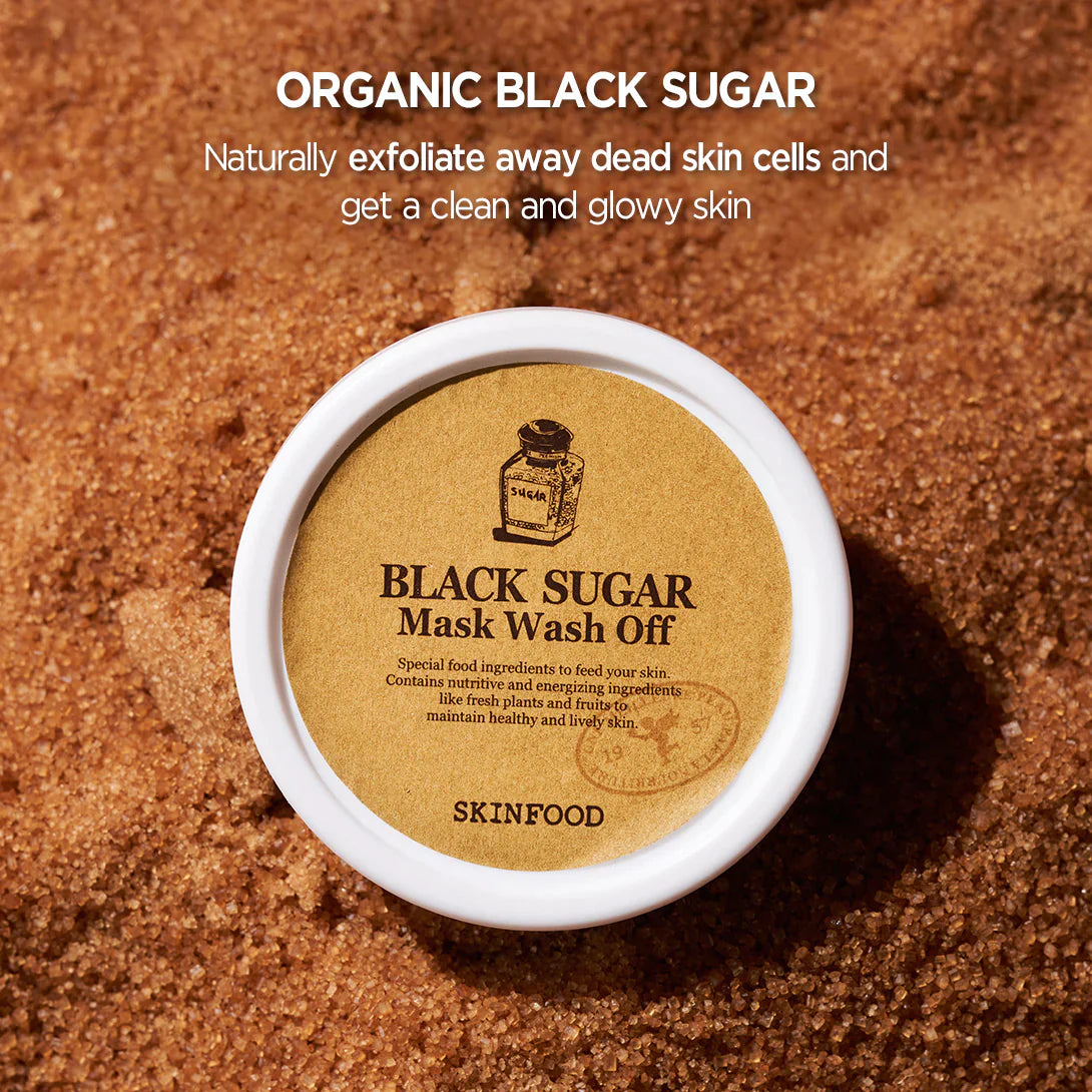SKINFOOD Black Sugar Mask Wash Off 120g 스킨푸드 블랙슈가 마스크 워시오프 120g