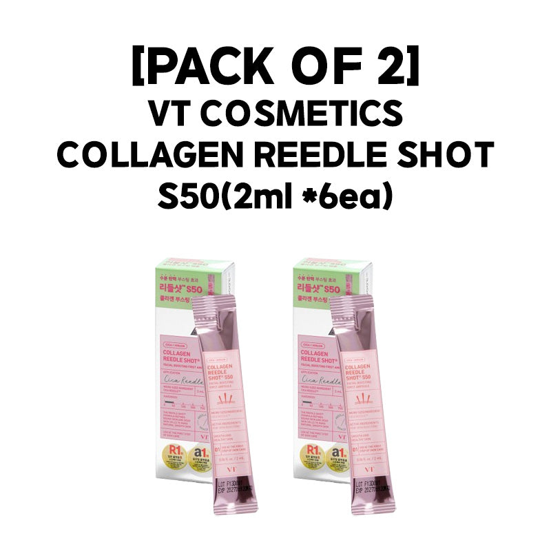 PACK OF 2] VT COSMETICS COLLAGEN REEDLE SHOT S50 (2ml *6ea) 브이티 