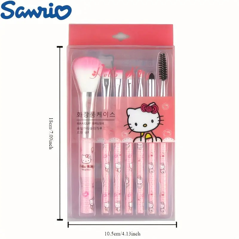 Sanrio Hello Kitty Official Makeup Brush 7pcs Set 산리오 헬로키티 메이크업 브러쉬 7종 세트