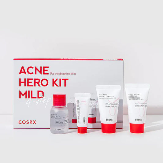 COSRX ACNE HERO KIT MILD For combination skin (AC COLLECTION TRIAL KIT _ Mild) ์ฝ์ค์์์ค ์์ด์จ ์ฝ๋ ์
 ์ํฌ๋ค ํ์ด๋ก ํคํธ ๋ง์ผ๋