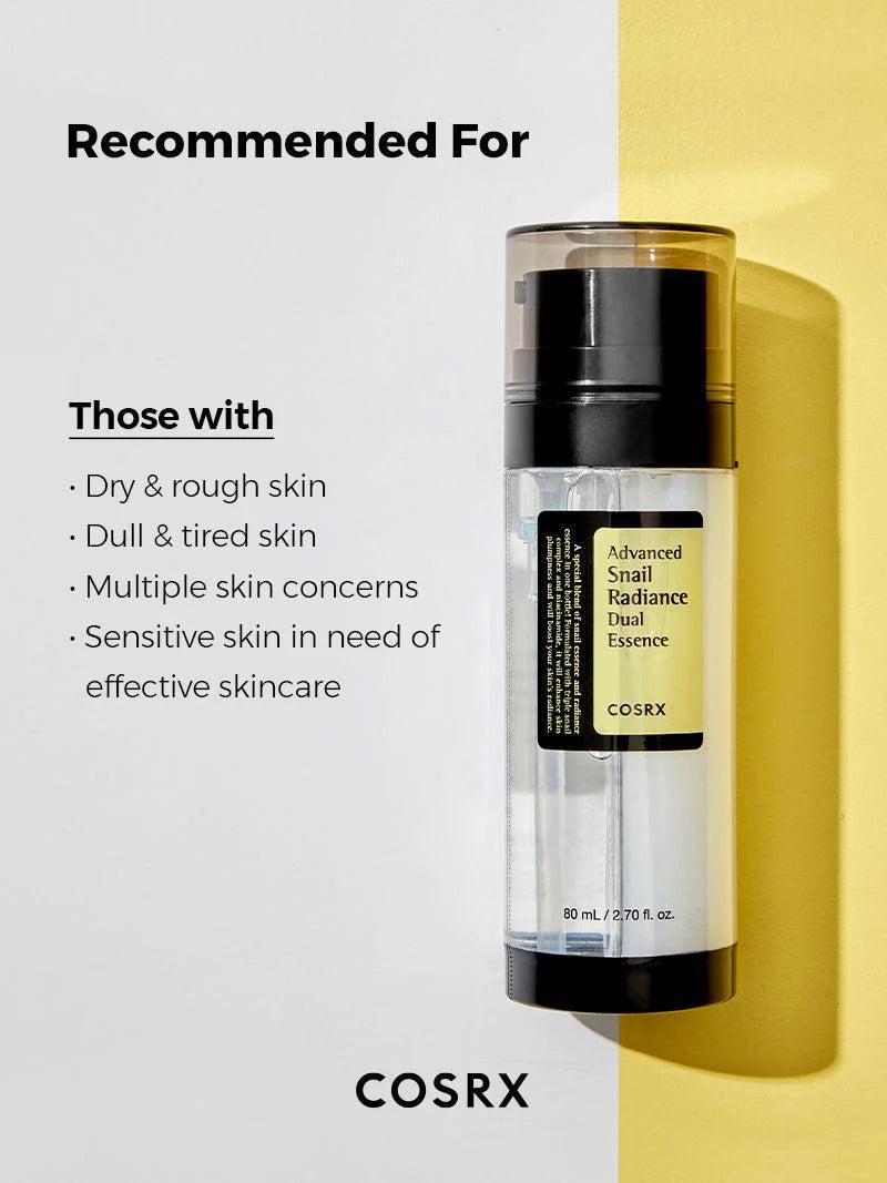 COSRX Advanced Snail Radiance Dual Essence 80mL 코스알엑스 어드벤스드 스네일 래디언스 듀얼 에센스 80mL