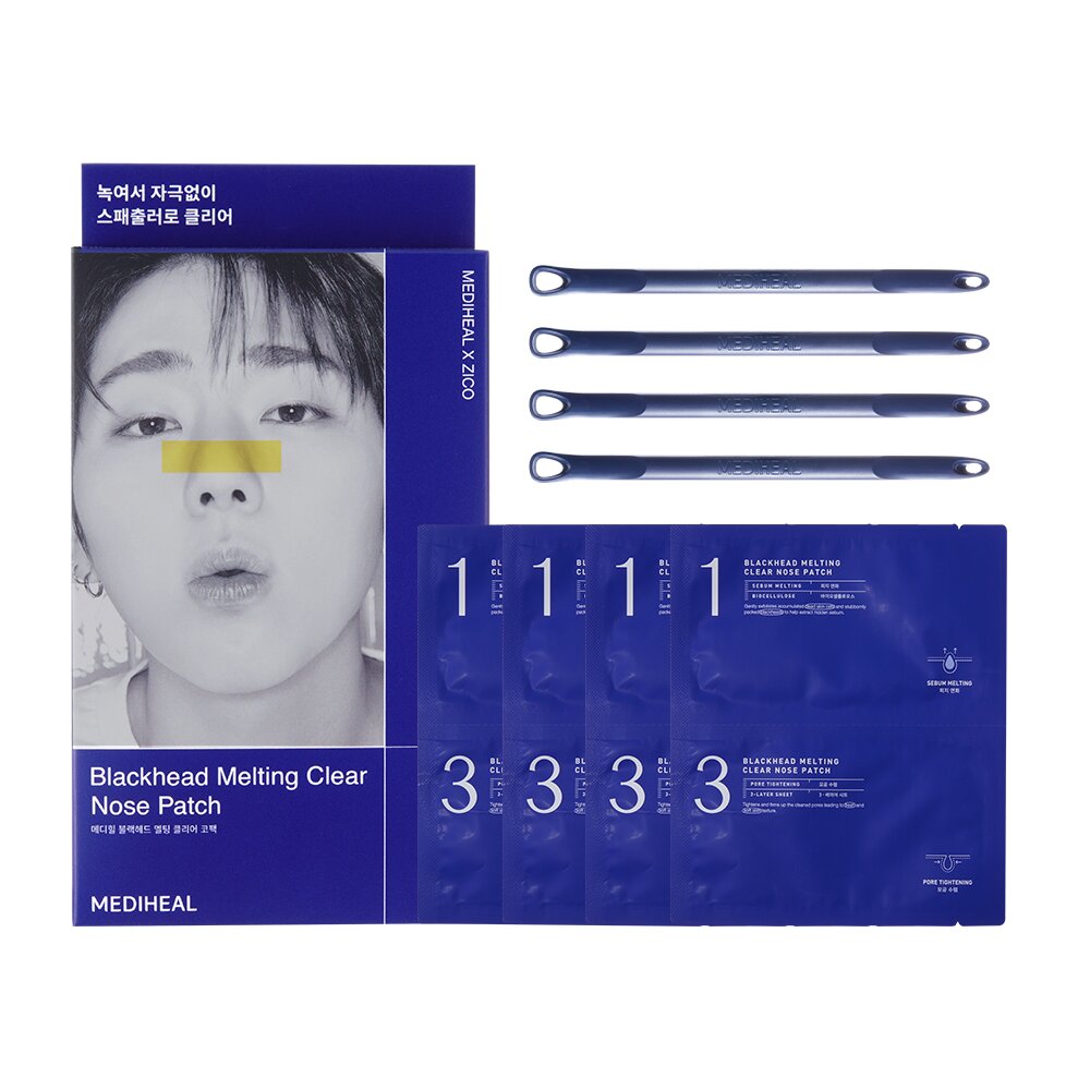 MEDIHEAL BLACKHEAD MELTING CLEAR NOSE PATCH 4EA 메디힐 지코X메디힐 블랙헤드 멜팅 클리어 코팩 4매