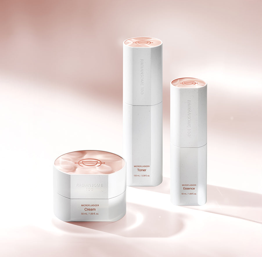 INCELLDERM RADIANSOME™100 MICROFLUIDIZER TONER/AMPOULE/CREAM 3SET