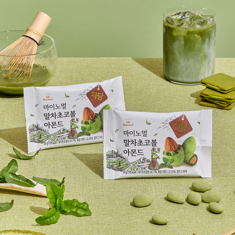 My Normal Low-Sugar Choco ball Almond 4 Flavors (Dark, Matcha, Mint) 5g X 5EA 마이노멀 저당 초코볼 아몬드 4가지 맛 (다크, 말차, 민트) 5g X 5개입