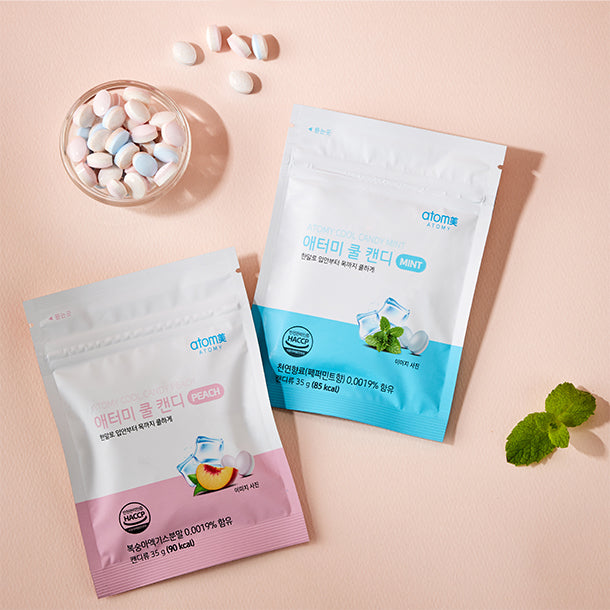 ATOMY COOL CANDY Mint & Peach 35g 애터미 쿨캔디 민트 & 피치 35g