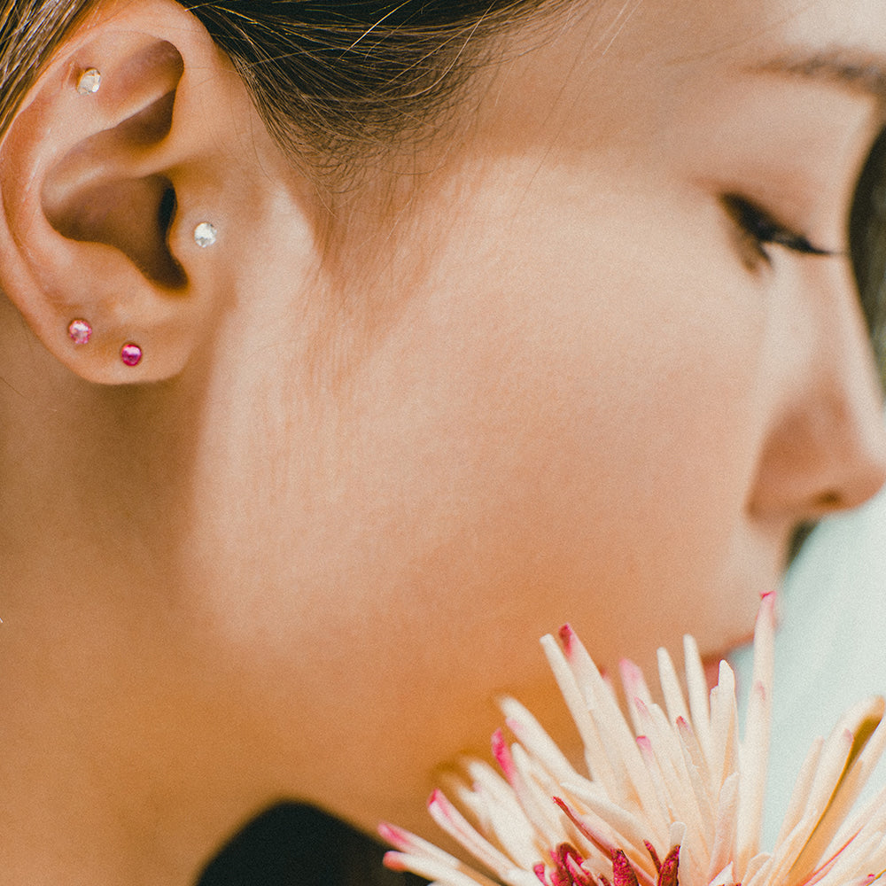 WASABINEKO X BITOKEN Ear Jewelry Point Sticker Ear Acupressure Patch Crystal 3.0mm 20pcs 와사비네코 미인츠보 쥬얼리 귀지압패치 크리스탈 3.0mm 20pcs