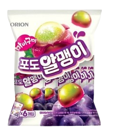ORION Peelable gummies Kernel Jelly 216g (36g X 6EA) 4 flavors 오리온 후르츠 알맹이 젤리 216g (36g X 6EA) 4가지맛