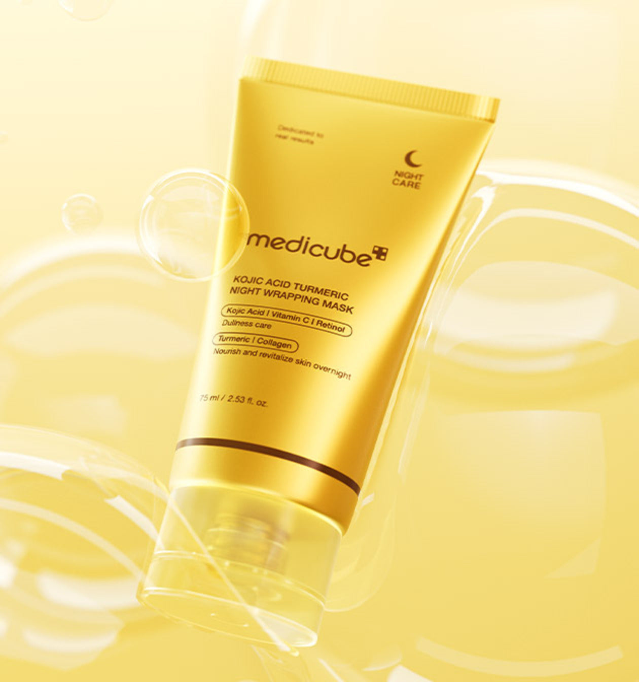 Medicube Kojic Acid Tumeric Night Wrapping Mask 75ml / 2.53 fl. oz. 메디큐브 코직애씨드 터메릭 비타 랩핑마스크 75ml / 2.53 fl. oz.