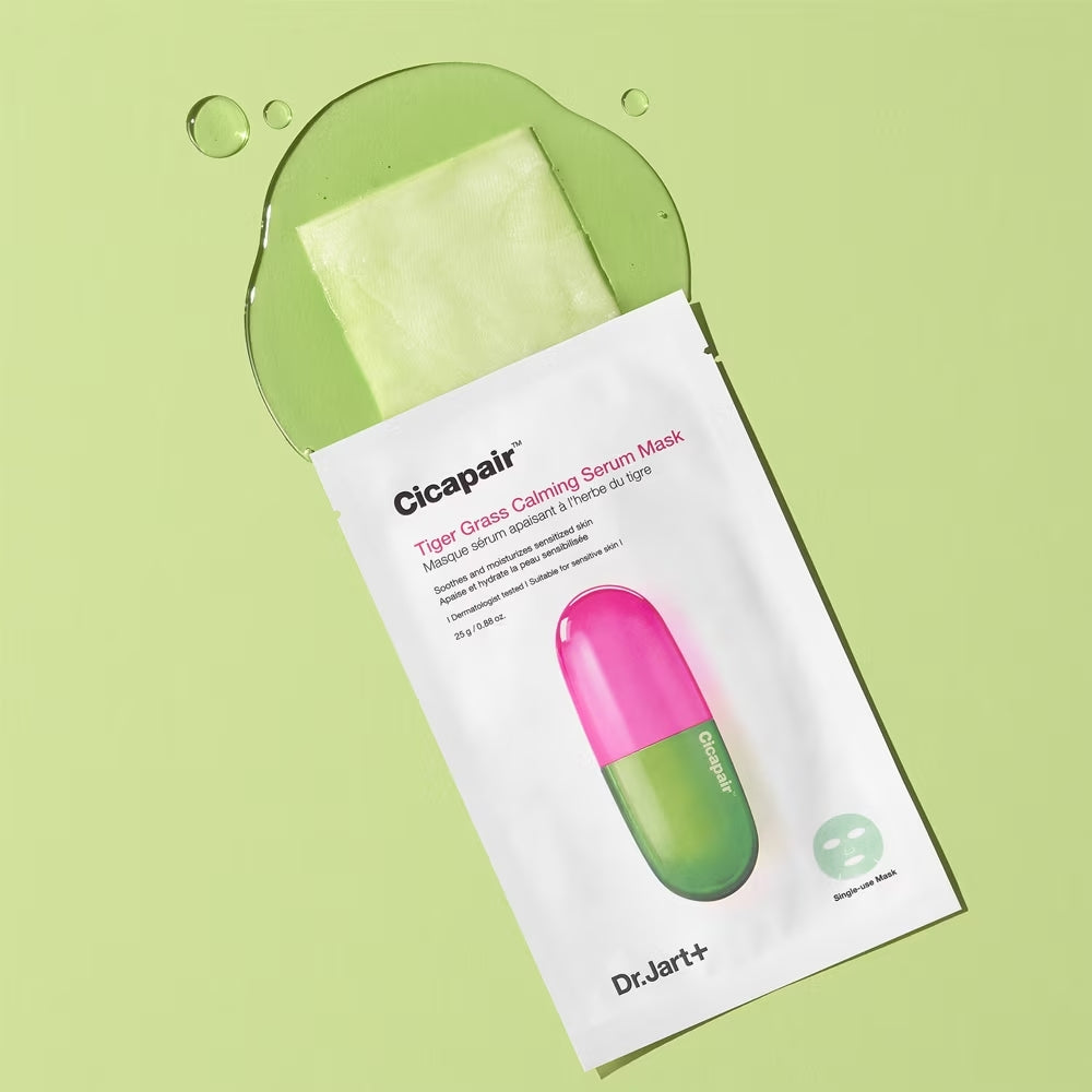 Dr. Jart CICAPAIR™ TIGER GRASS CALMING SERUM MASK 5EA 닥터자르트 시카페어 카밍 세럼 마스크 (5매)
