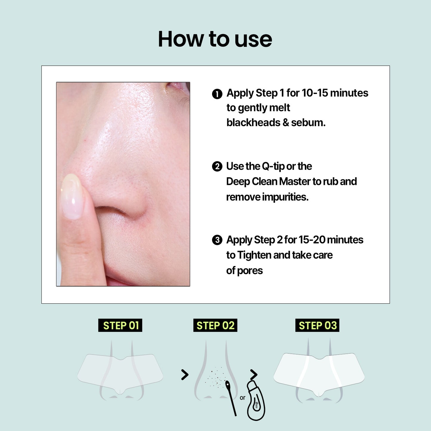 ILSO Natural Mild Clear Nose Pack 5ea 일소 네추럴 마일드 클리어 노우즈 팩 5매입