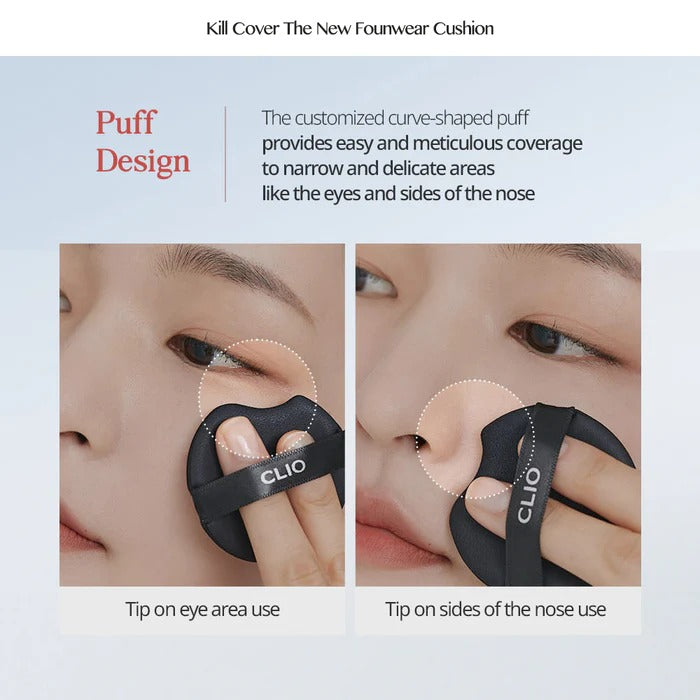 CLIO Kill Cover The New Founwear Cushion SPF50+/PA+++ 15g 0.52 oz + Refill 클리오 킬 커버 더 뉴 파운웨어 쿠션 SPF50+/PA+++ 15g 0.52 oz+ Refill