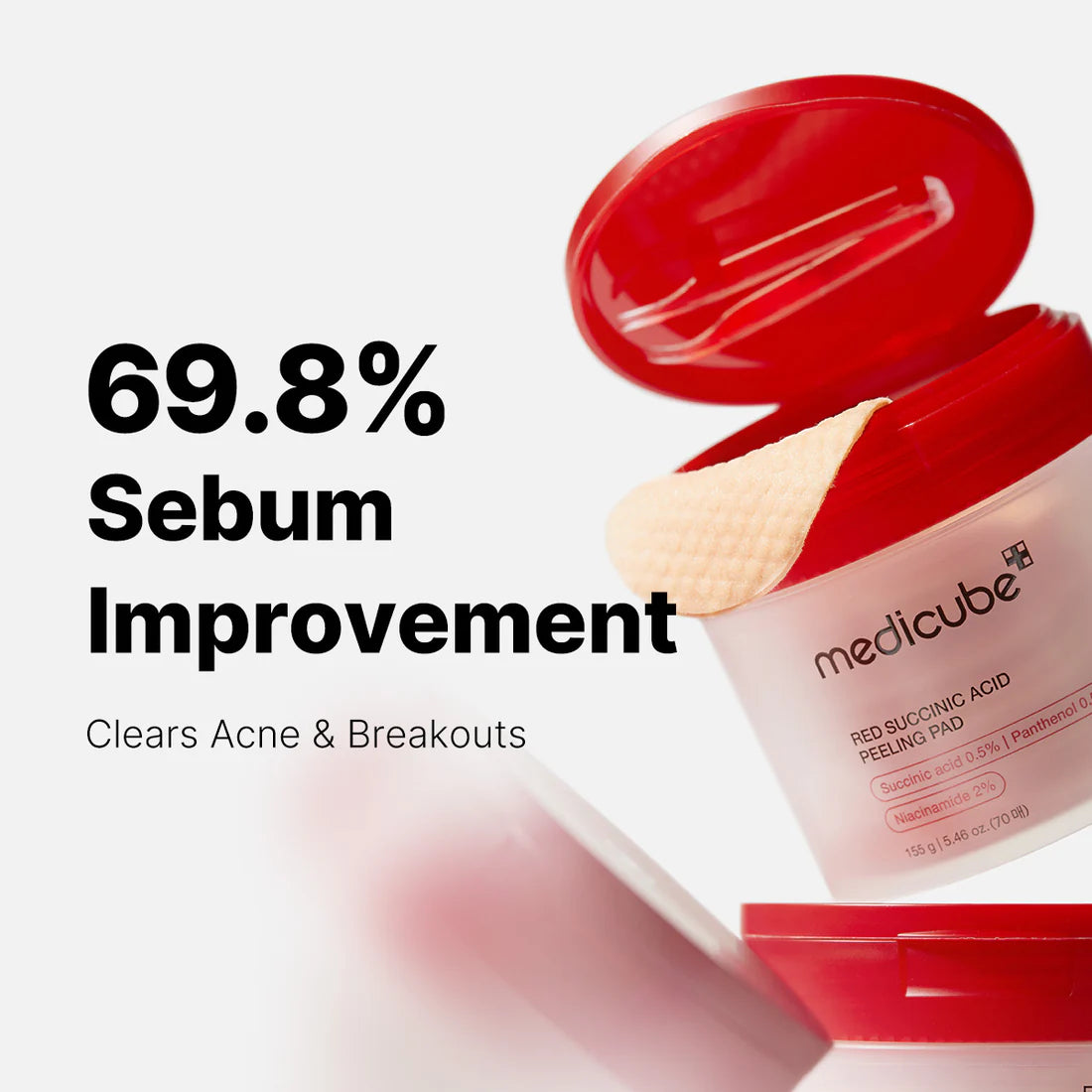 Medicube Red Succinic Acid Panthenol Pads 메디큐브 레드 석시닉 애씨드 패드 트러블개선