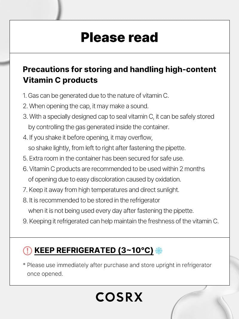 COSRX The Vitamin C 23 Serum 20g 0.70 oz. 코스알엑스 더 비타민 씨 23 세럼 20g 0.70 oz.