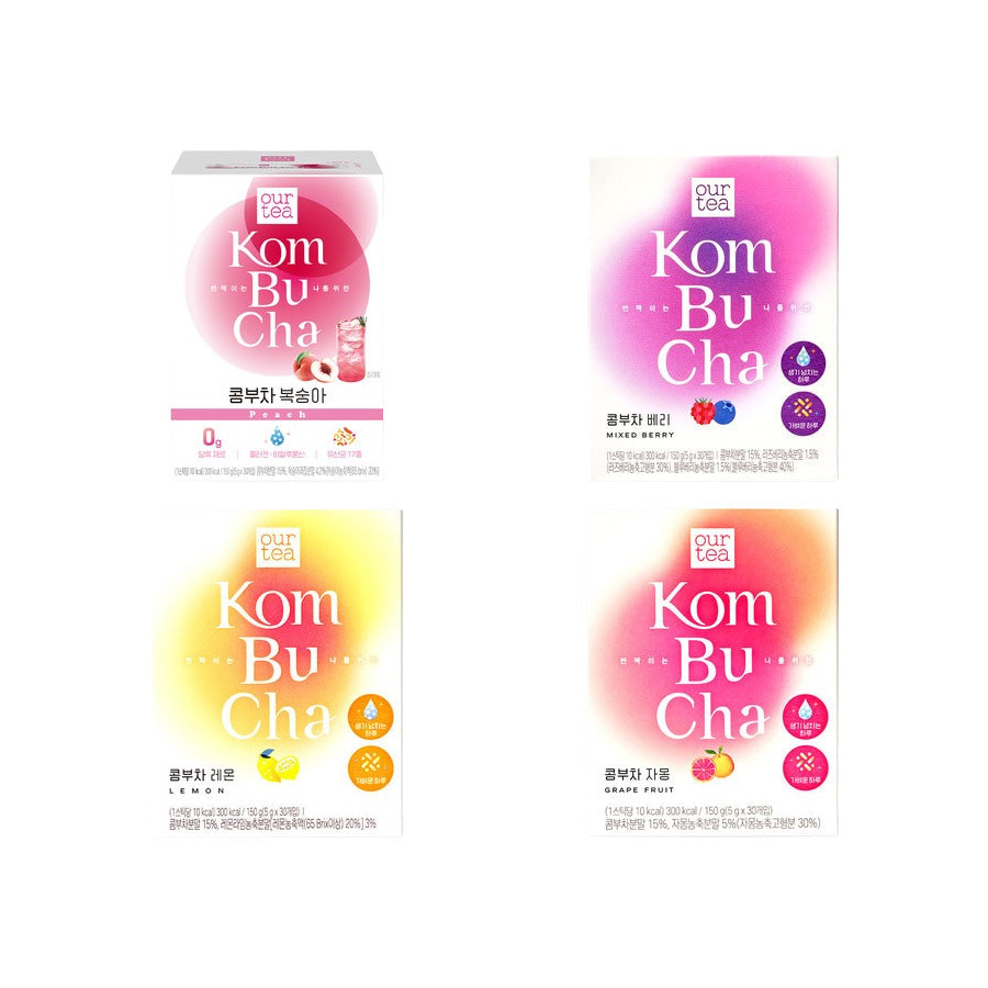 JADIN OUR TEA Kombucha 30P 4 Flavor 쟈뎅 아워티 콤부차 30포 4가지 맛