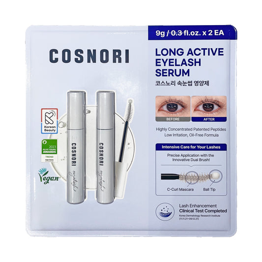 COSNORI Long Active Eyelash Serum 9g / 0.3 fl.oz. x 2EA 코스노리 속눈썹 영양제 9g / 0.3 fl.oz. x 2EA