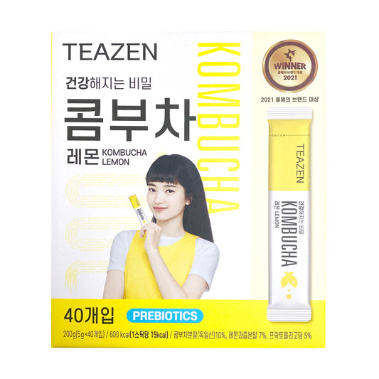 TEAZEN Kombucha Lemon 40T ν°μ   μ½€λΆμ°¨ λ λͺ¬ 40κ°μ