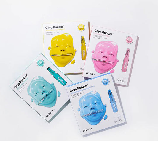 Dr.Jart Dermask Cryo Rubber Facial Mask Pack New Upgrade Ampoule + Rubber Mask 2 Step Kit ๋ฅํฐ์๋ฅดํธ ํฌ๋ผ์ด์ค ๋ฌ๋ฒ ๋ง์คํฌํฉ
